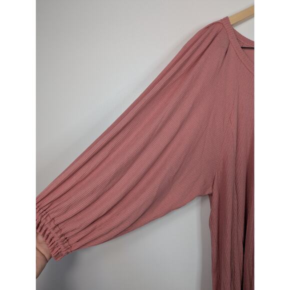 Free People We The Free Pink Winter Sun Ribbed Tunic - Picture 3 of 10